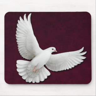 Flying White Dove  Mousepad Muismat