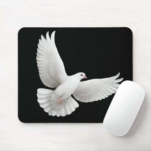Flying White Dove Mousepad Muismat (Met muis)