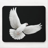 Flying White Dove Mousepad Muismat (Voorkant)