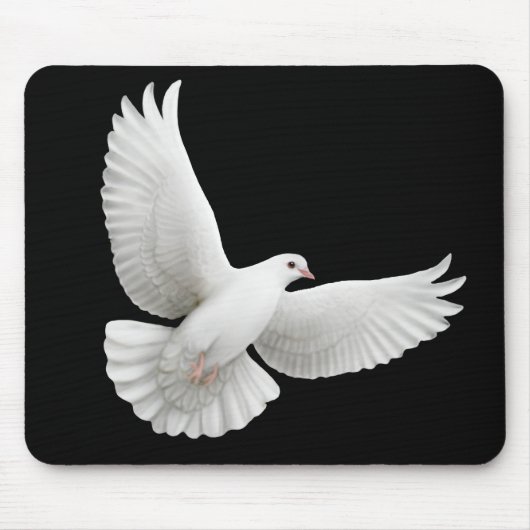 Flying White Dove Mousepad Muismat (Voorkant)