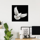 Flying White Dove Print (Thuiskantoor)