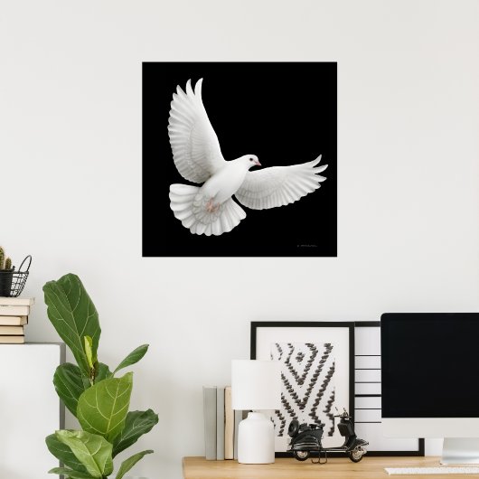 Flying White Dove Print (Thuiskantoor)