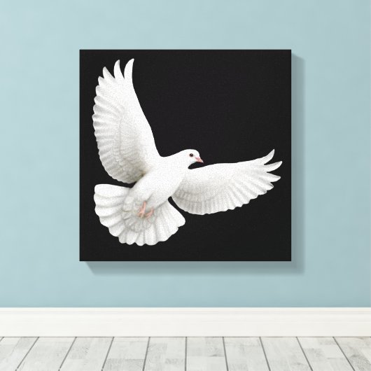Flying White Dove verpakt Canvas (Insitu (Houten vloer))
