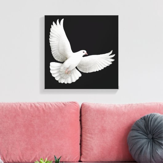 Flying White Dove verpakt Canvas (Insitu (Woonkamer))