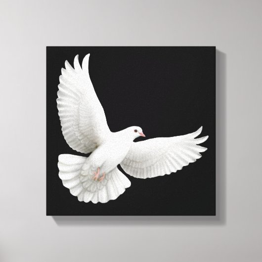 Flying White Dove verpakt Canvas (Voorkant)