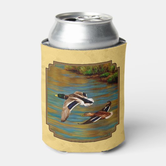 Flying Wild Ducks Yellow Blikjeskoeler (Blikje Voorkant)