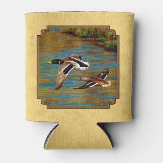 Flying Wild Ducks Yellow Blikjeskoeler (Voorkant)