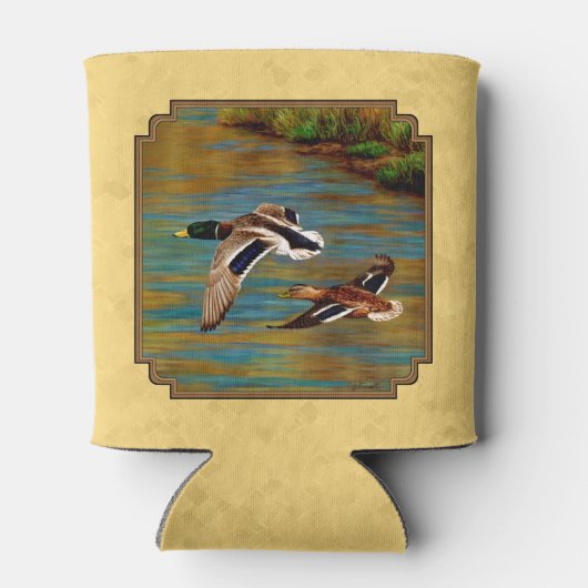 Flying Wild Ducks Yellow Blikjeskoeler (Achterkant)