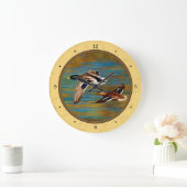 Flying Wild Ducks Yellow Grote Klok (Huis)