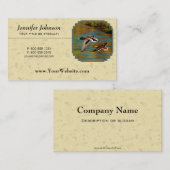 Flying Wild Ducks Yellow Visitekaartje (Voorkant / Achterkant)