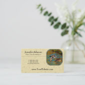 Flying Wild Ducks Yellow Visitekaartje (Staand voorkant)