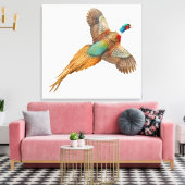 Flying Wild Ringneck Fazant Verpakt Canvas Afdruk (Insitu (Woonkamer))