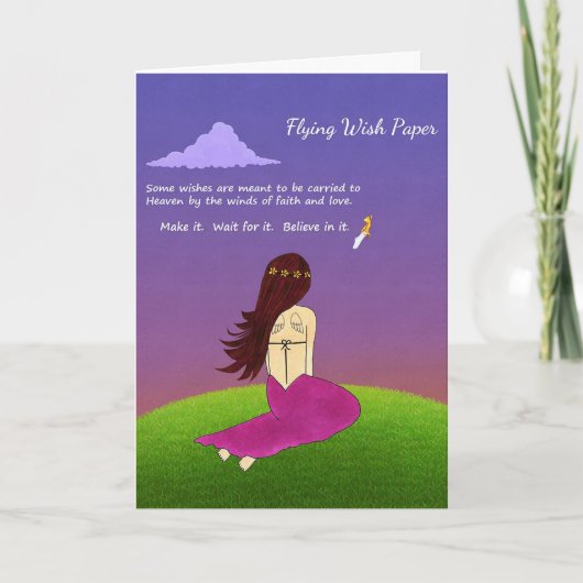 Flying Wish Paper Wenskaart Kaart (Voorkant)