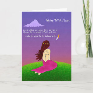 Flying Wish Paper Wenskaart Kaart