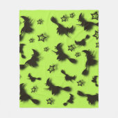Flying witch among stars at Halloween night 3D Fleece Deken (Voorkant)