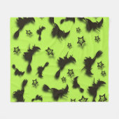 Flying witch among stars at Halloween night 3D Fleece Deken (Voorkant (Horizontaal))