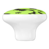 Flying witch among stars at Halloween night 3D Keramische Knop (Zijkant)