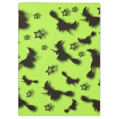 Flying witch among stars at Halloween night 3D Klembord (Achterkant)