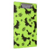 Flying witch among stars at Halloween night 3D Klembord (Rechts)