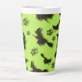 Flying witch among stars at Halloween night 3D  Latte Mok (Voorkant)