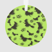 Flying witch among stars at Halloween night 3D  Ornament (achterkant)