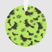 Flying witch among stars at Halloween night 3D Ornament (voorkant)