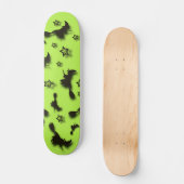 Flying witch among stars at Halloween night 3D Persoonlijk Skateboard (Voorkant)