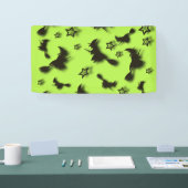 Flying witch among stars at Halloween night 3D Spandoek (Beurs)