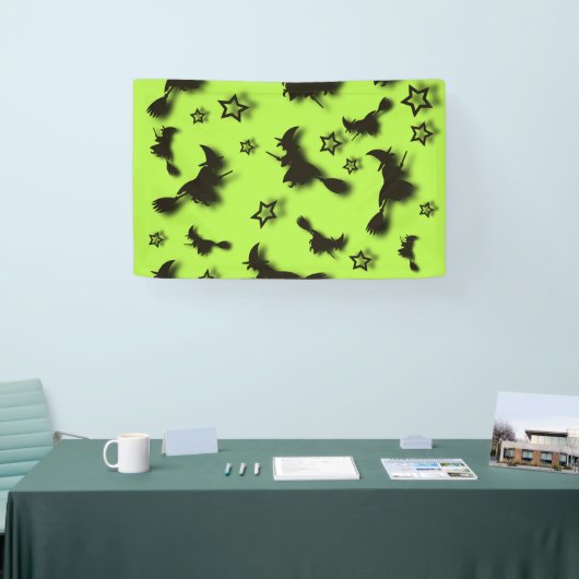 Flying witch among stars at Halloween night 3D Spandoek (Beurs)