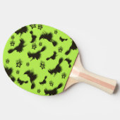 Flying witch among stars at Halloween night 3D Tafeltennisbatje (Zijkant)