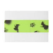 Flying witch among stars at Halloween night 3D Uitnodigingen Wikkel (Achterkant Voorbeeld)