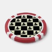 Flying Witch Black & Yellow Checkered Poker Chips (Enkel)