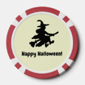 Flying Witch Black & Yellow Checkered Poker Chips (Achterkant)