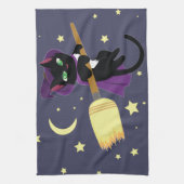 Flying Witch Cat Theedoek (Verticaal)