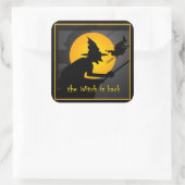 Flying Witch Funny Halloween Stickers (Tas)