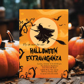 Flying Witch Halloween Kostuum Feest Uitnodigingen