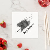 Flying Witch Halloween Paper Napkins Servet (Insitu)