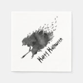 Flying Witch Halloween Paper Napkins Servet (Voorkant)