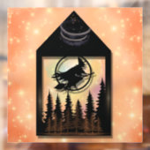 Flying Witch Lantern Raamsticker (Vel 2)
