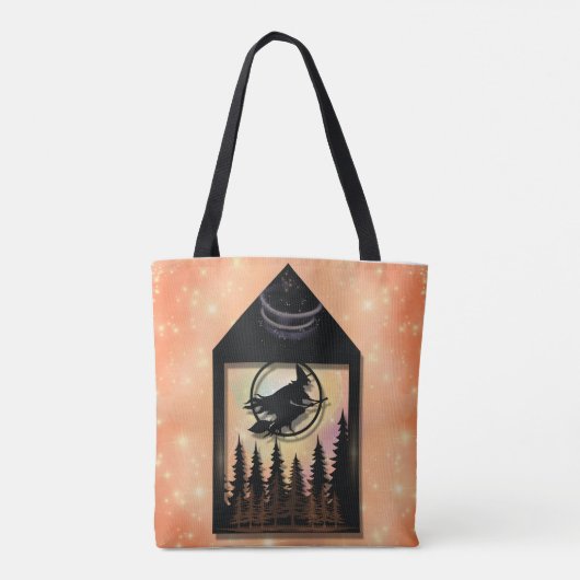 Flying Witch Lantern Tote Bag (Achterkant)
