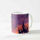 Flying Witch Mug | Classic Halloween Coffee Cup Koffiemok (Voorkant rechts)