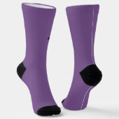 Flying Witch on Purple - Happy Halloween -  Socks Sokken (Gebogen)