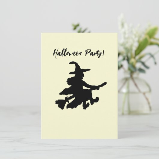 Flying Witch on Yellow Kaart (Staand voorkant)