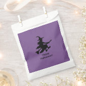 Flying Witch - Purple -Happy Halloween - Favor Bag Bedankzakje (Geknipt)