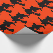 Flying Witch Silhouette Cadeaupapier (Hoek)