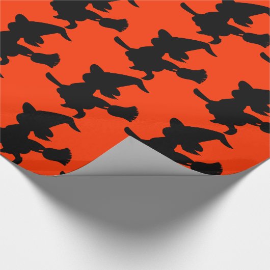 Flying Witch Silhouette Cadeaupapier (Hoek)