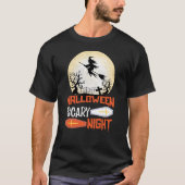 Flying Witch Spooky Halloween Night T-shirt (Voorkant)