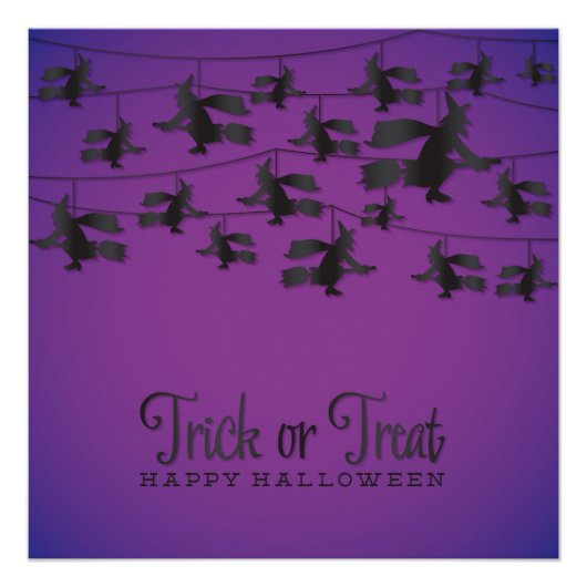 Flying witch string perfect poster (Voorkant)