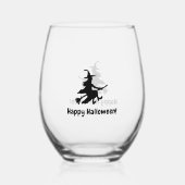 Flying Witch Wijnglas Zonder Voet (Voorkant)