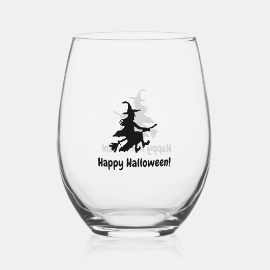 Flying Witch Wijnglas Zonder Voet (Voorkant)